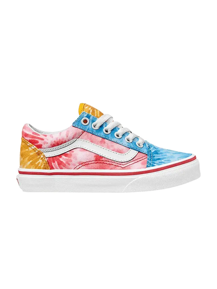 Кроссовки Vans Old Skool Kids 'Tie-Dye Block' — изображение 1 из 1, мульти/белый