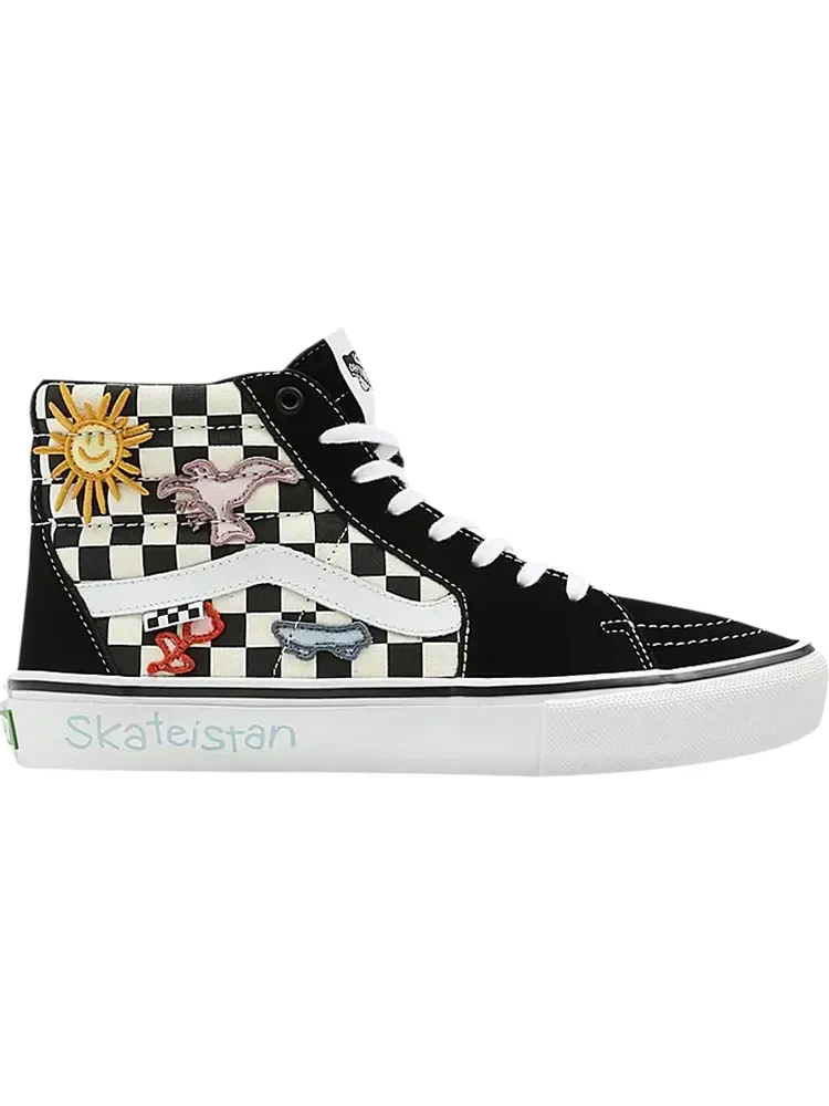 Кеды Vans Skateistan x Skate Sk8-Hi Checkerboard — изображение 1 из 1, черный