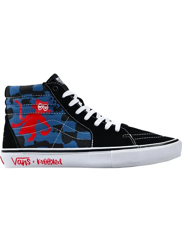 Кеды Vans Krooked x Skate Sk8-Hi Natas For Ray Barbee — изображение 1 из 1, черный