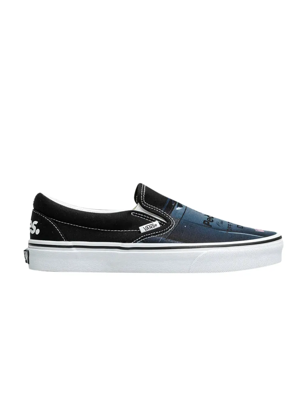 Персики. Слипоны One Universe x Classic Vans — изображение 1 из 1, черный/белый