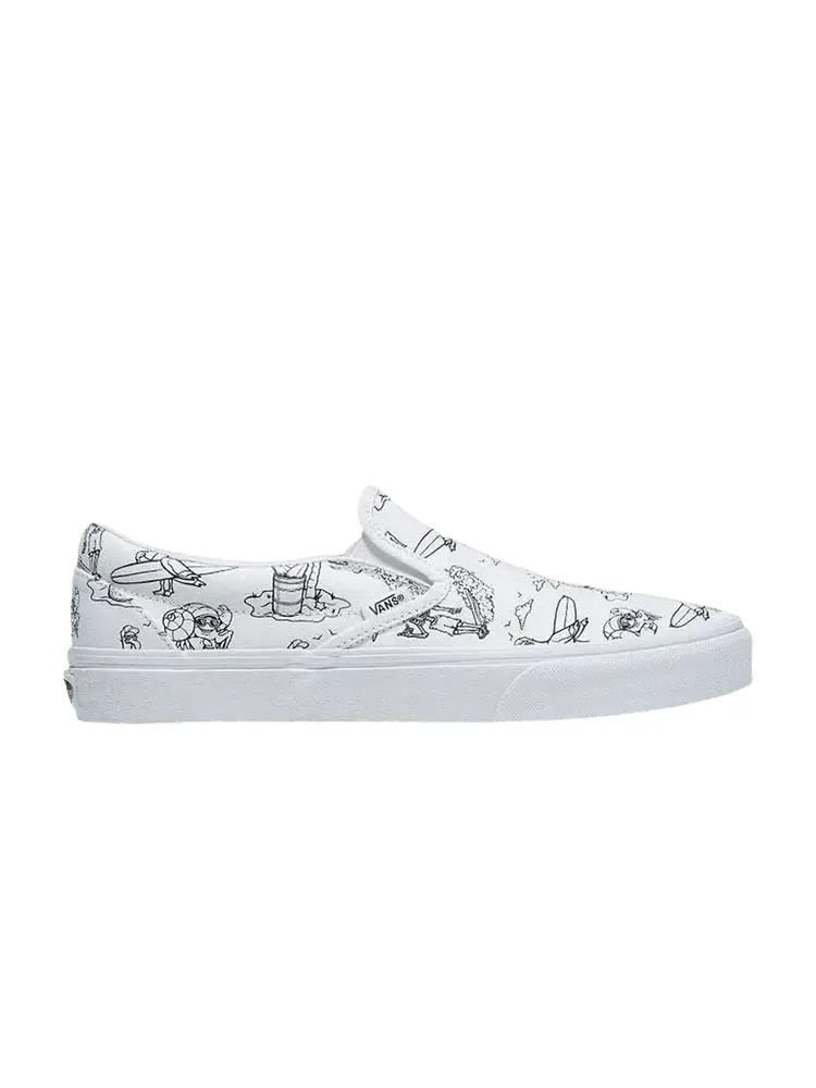 Кроссовки Vans Classic Slip-On, U Color - Low Tide — изображение 1 из 1, белый