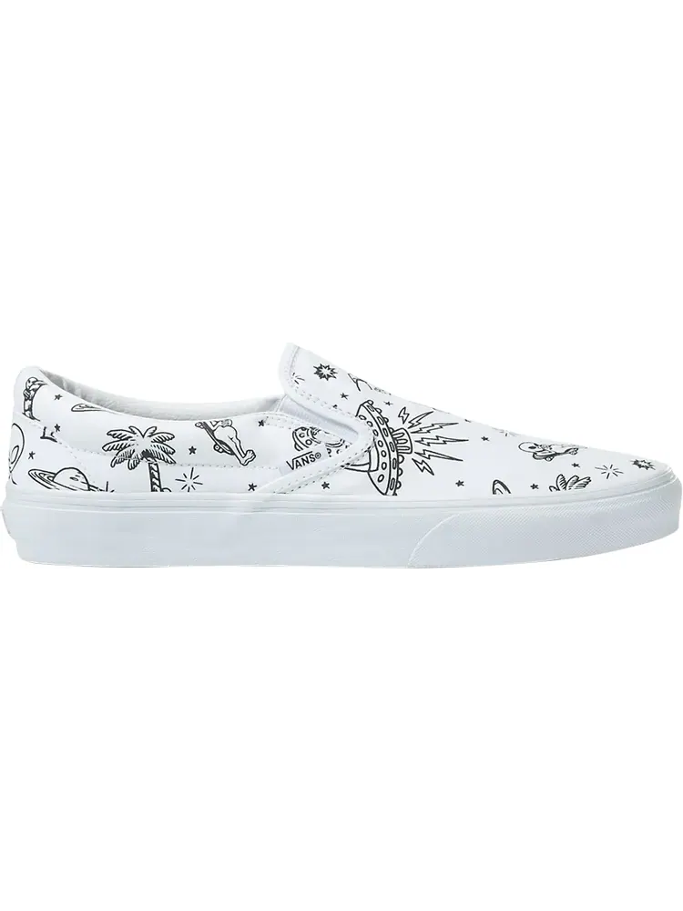 Кеды Vans Classic Slip-On Unidentified U-Paint — изображение 1 из 1, белый