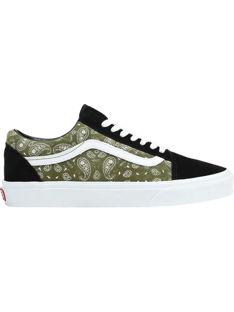 Кеды Vans Old Skool Paisley - Black Olive — изображение 1 из 1, зеленый