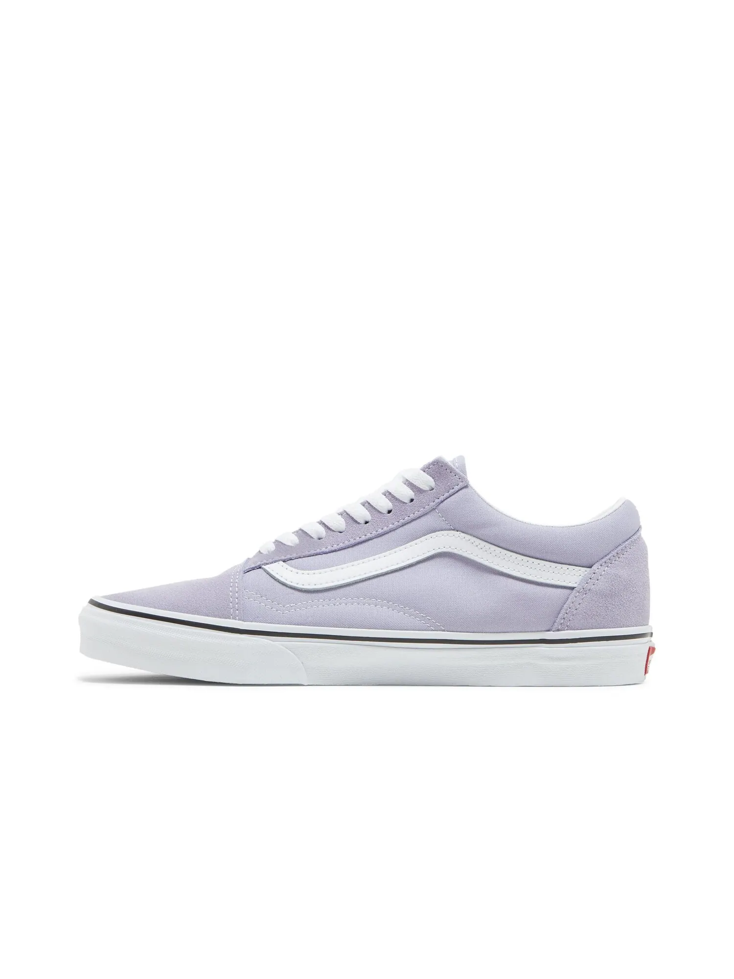 Кроссовки женские Old Skool Vans, сиреневый — изображение 3 из 8, белый