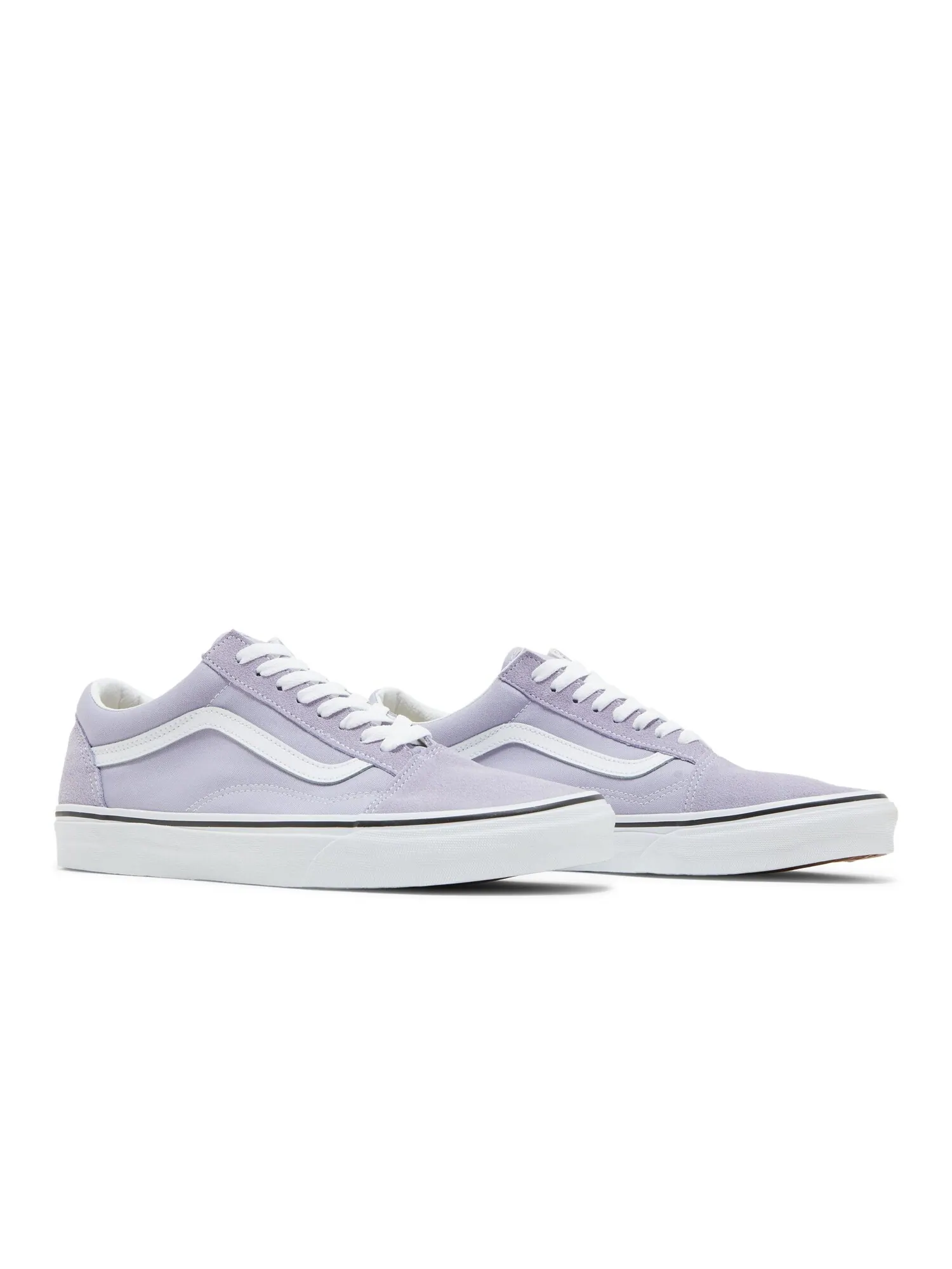 Кроссовки женские Old Skool Vans, сиреневый — изображение 8 из 8, белый