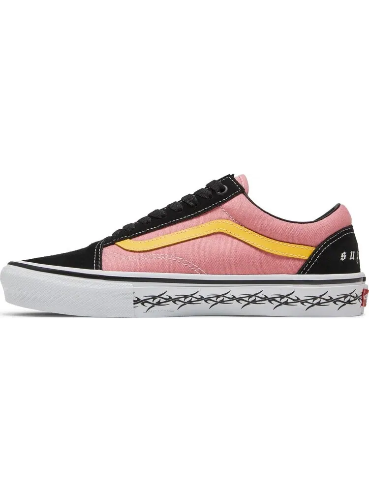 Кеды Vans Supreme x Old Skool Barbed Wire - Pink — изображение 3 из 8, розовый