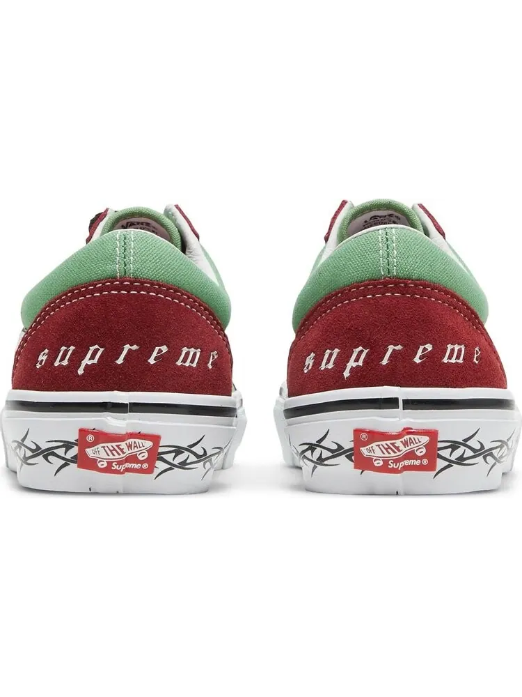 Кеды Vans Supreme x Old Skool Barbed Wire - Green — изображение 6 из 8, зеленый