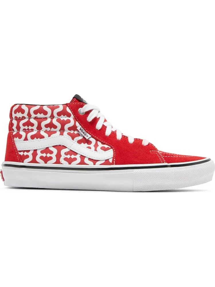 Кеды Vans Supreme x Grosso Mid Monogram S - Red — изображение 1 из 8, красный