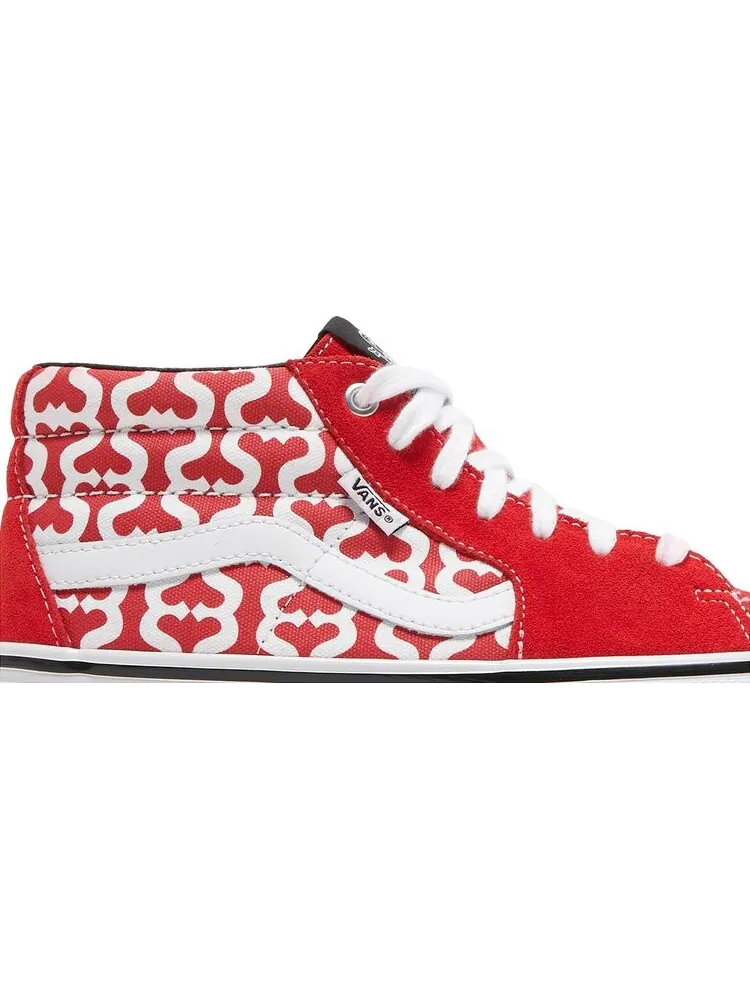 Кеды Vans Supreme x Grosso Mid Monogram S - Red — изображение 2 из 8, красный