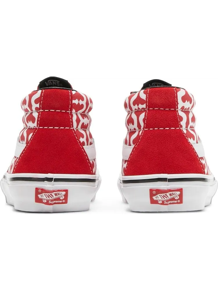 Кеды Vans Supreme x Grosso Mid Monogram S - Red — изображение 6 из 8, красный