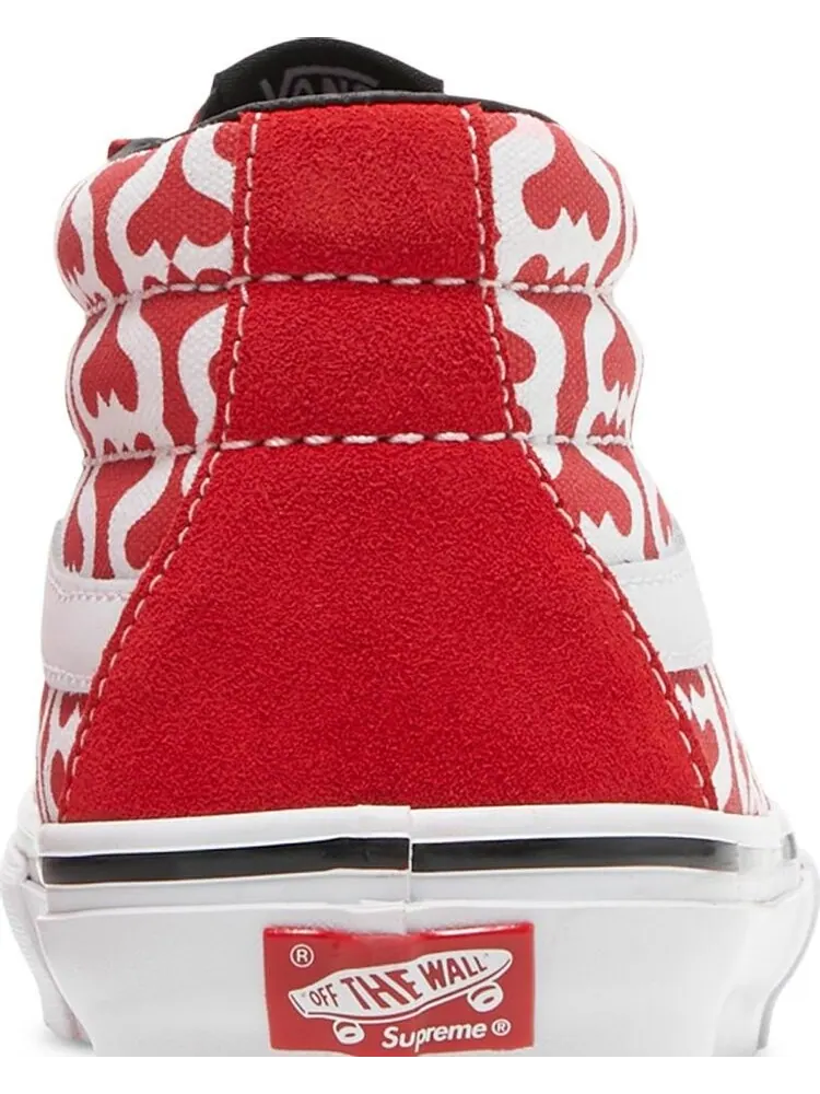 Кеды Vans Supreme x Grosso Mid Monogram S - Red — изображение 7 из 8, красный