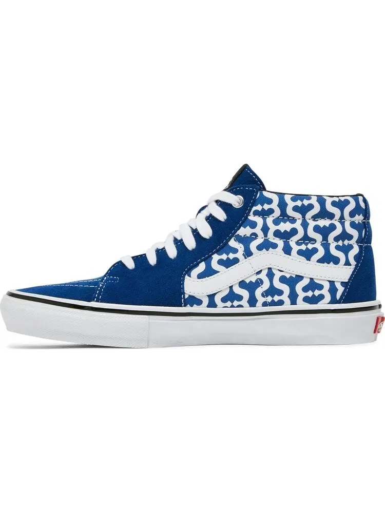 Кеды Vans Supreme x Grosso Mid Monogram S - Royal — изображение 3 из 8, синий