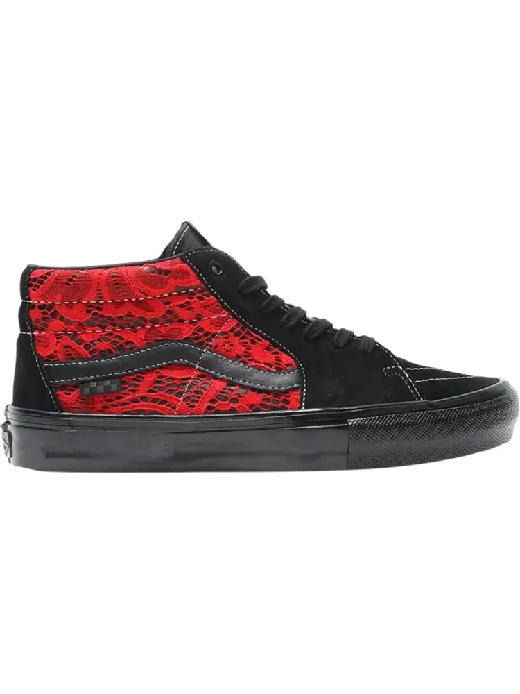Кеды Vans Premier x Skate Grosso Mid Laced - Black High Risk Red — изображение 1 из 1, красный