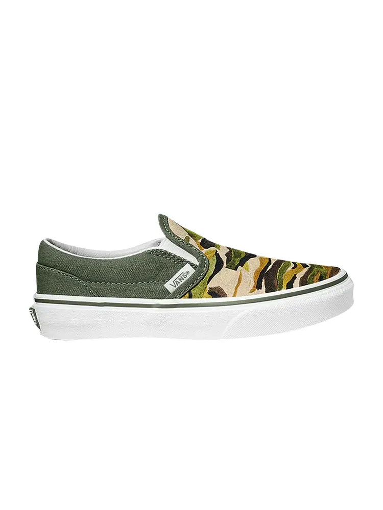 Кроссовки Vans Classic Slip-On Kids — изображение 1 из 1, зеленый