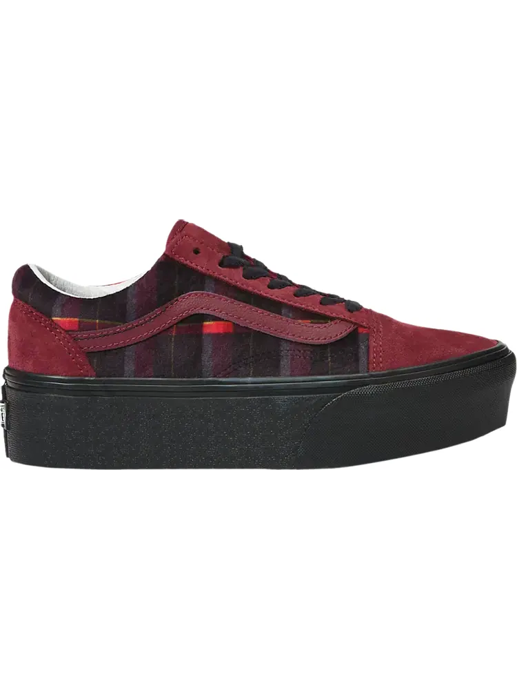 Кроссовки Vans Old Skool Stackform Velvet Plaid — изображение 1 из 1, красный