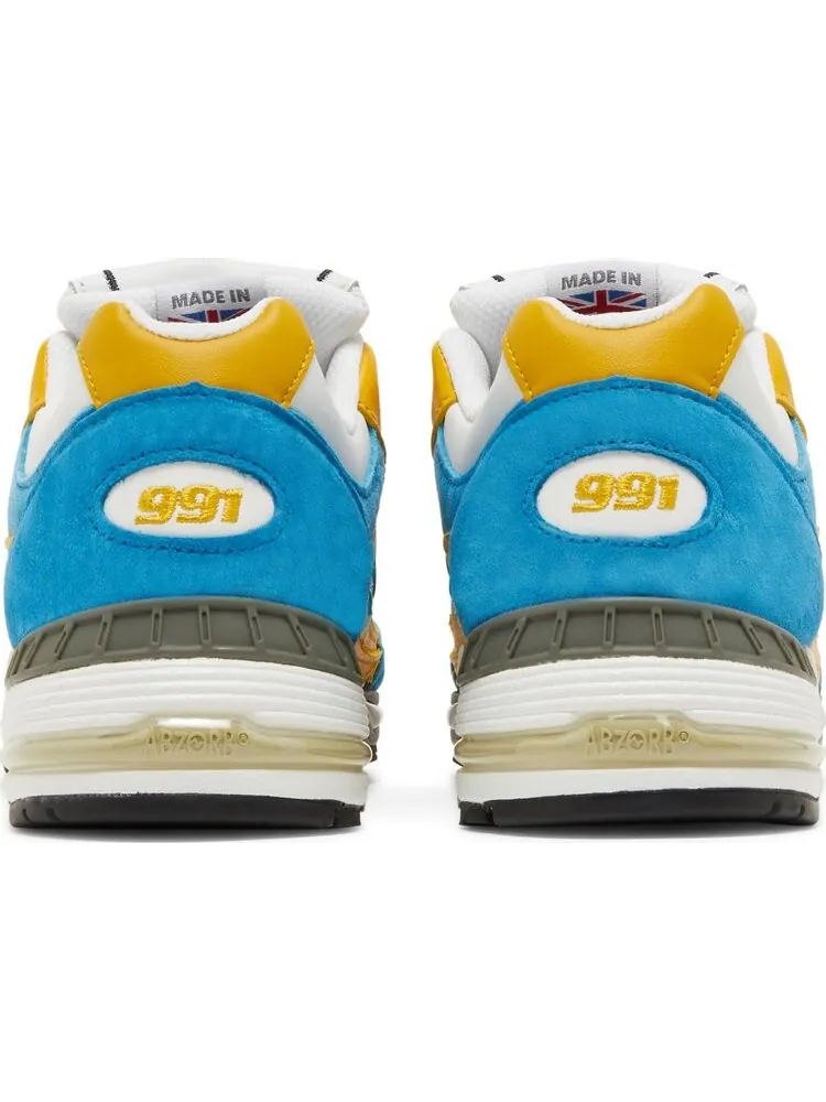 Кроссовки New Balance Sneakersnstuff x Wmns 991 Made in England 'Blue Yellow' — изображение 6 из 8, желтый