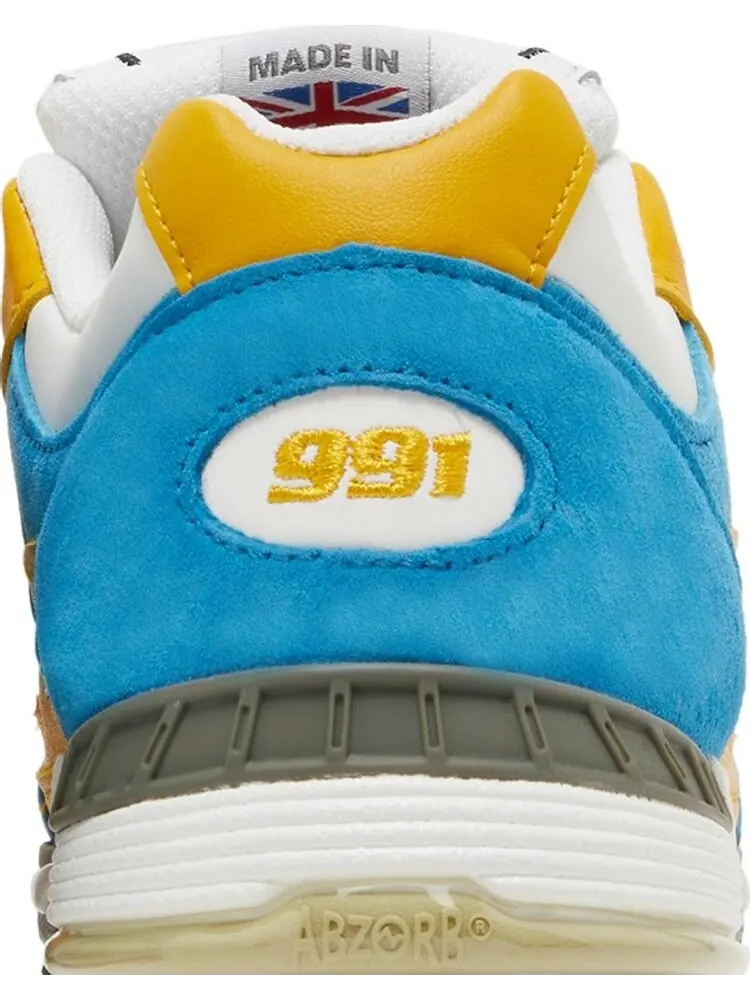 Кроссовки New Balance Sneakersnstuff x Wmns 991 Made in England 'Blue Yellow' — изображение 7 из 8, желтый