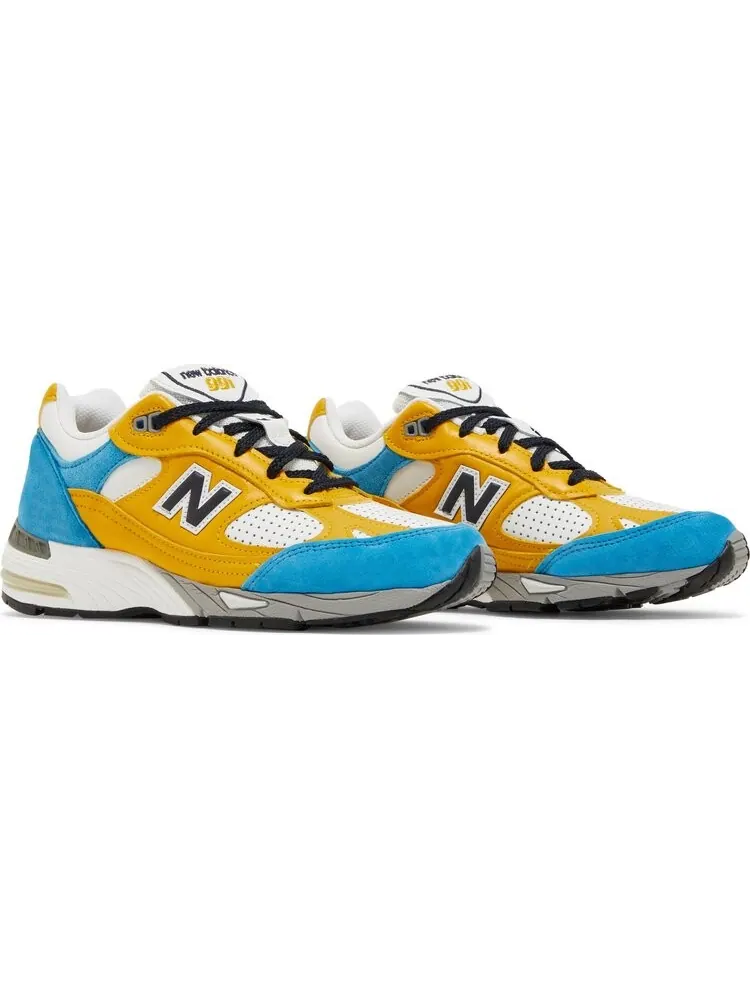 Кроссовки New Balance Sneakersnstuff x Wmns 991 Made in England 'Blue Yellow' — изображение 8 из 8, желтый
