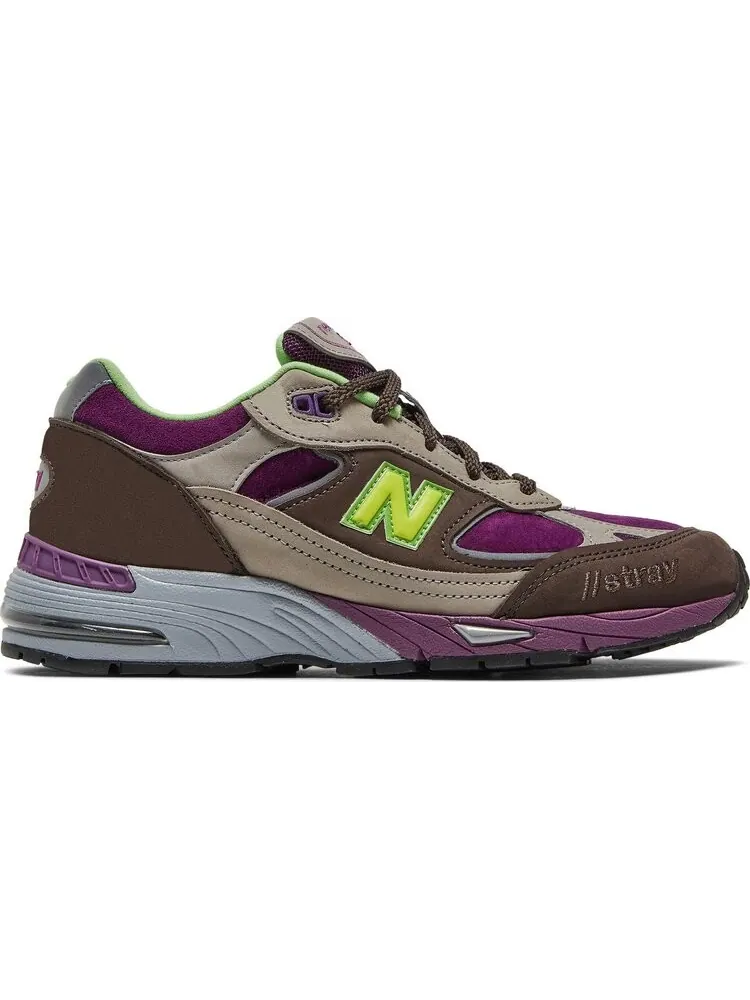 Кроссовки New Balance Stray Rats x Wmns 991 Made in England 'Purple Green' — изображение 1 из 8, фиолетовый