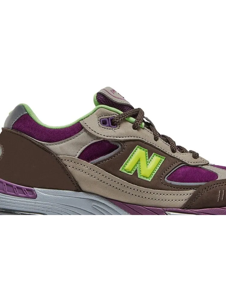 Кроссовки New Balance Stray Rats x Wmns 991 Made in England 'Purple Green' — изображение 2 из 8, фиолетовый
