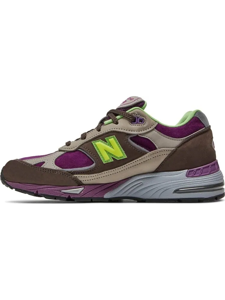 Кроссовки New Balance Stray Rats x Wmns 991 Made in England 'Purple Green' — изображение 3 из 8, фиолетовый