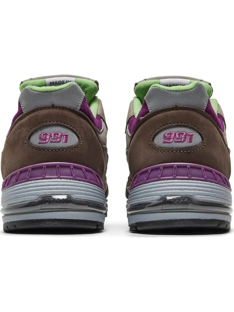 Кроссовки New Balance Stray Rats x Wmns 991 Made in England 'Purple Green' — изображение 6 из 8, фиолетовый