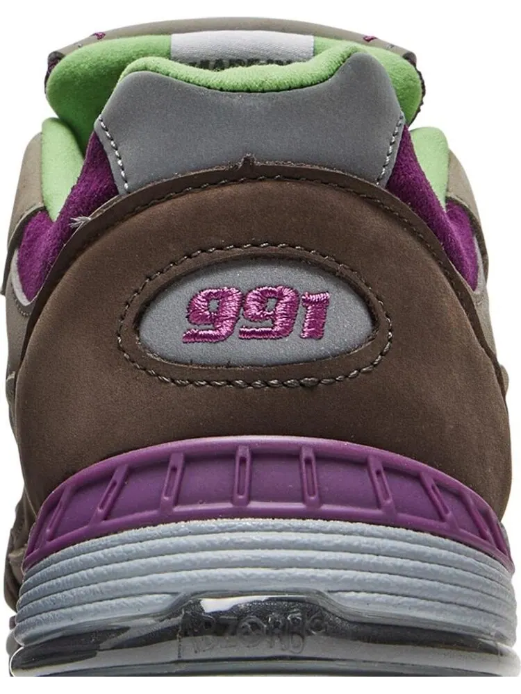 Кроссовки New Balance Stray Rats x Wmns 991 Made in England 'Purple Green' — изображение 7 из 8, фиолетовый