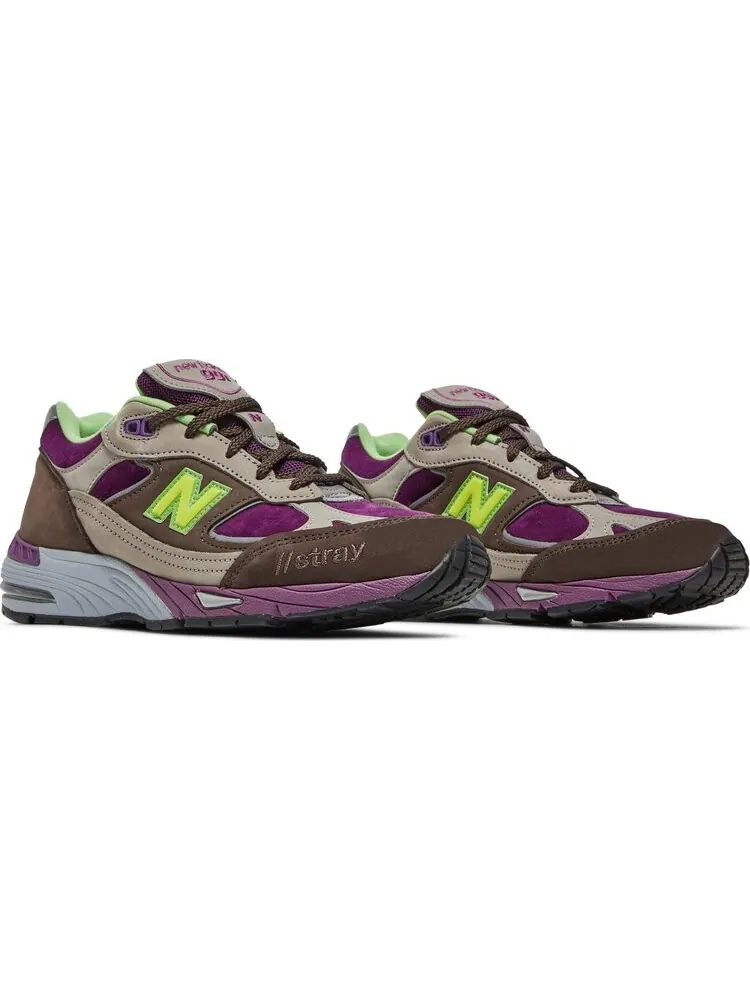 Кроссовки New Balance Stray Rats x Wmns 991 Made in England 'Purple Green' — изображение 8 из 8, фиолетовый