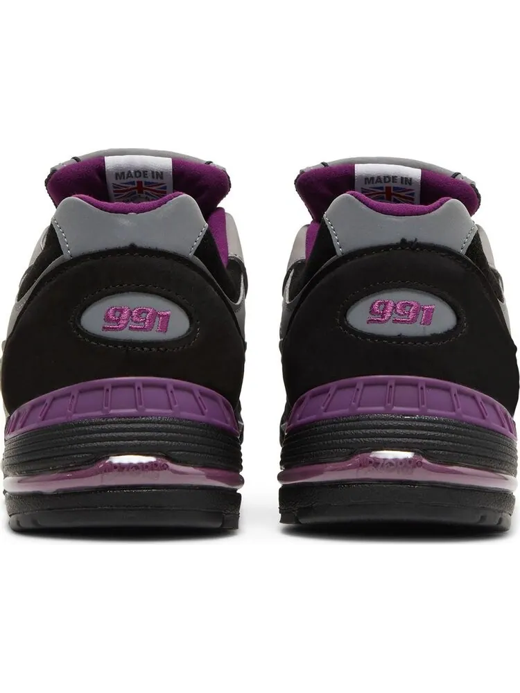 Кроссовки New Balance Stray Rats x Wmns 991 Made In England 'Black Purple' — изображение 6 из 8, черный