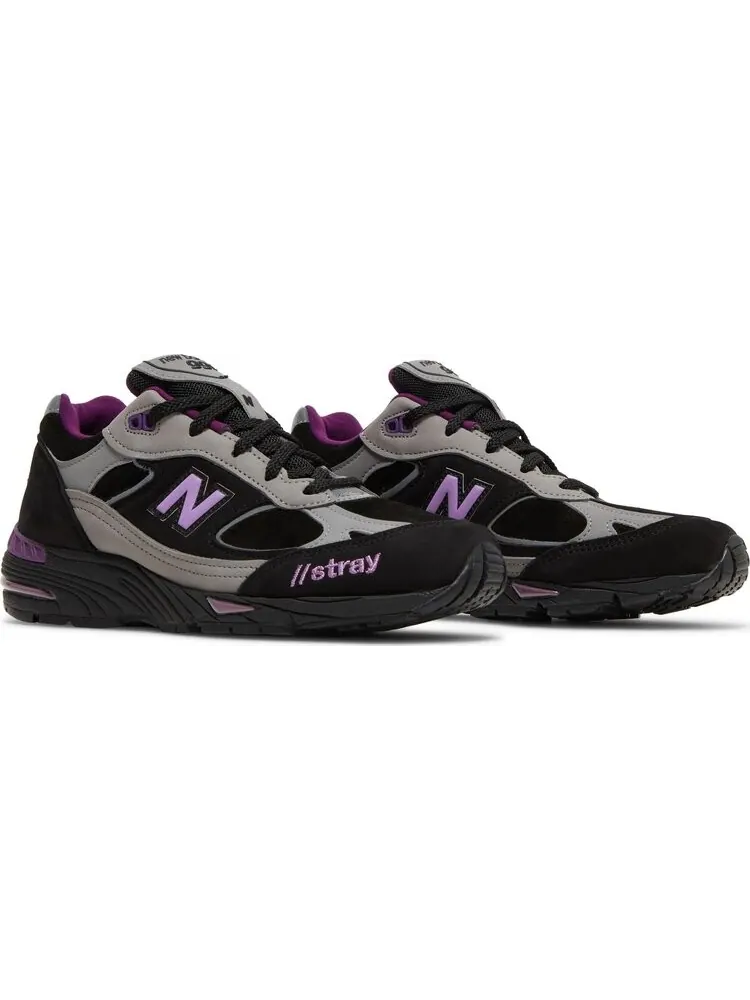 Кроссовки New Balance Stray Rats x Wmns 991 Made In England 'Black Purple' — изображение 8 из 8, черный