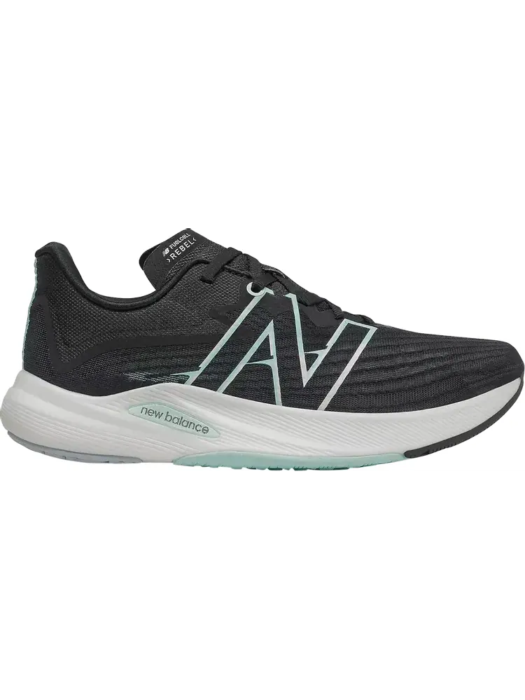 Кроссовки New Balance Wmns FuelCell Rebel v2 'Black White Mint' — изображение 1 из 1, черный