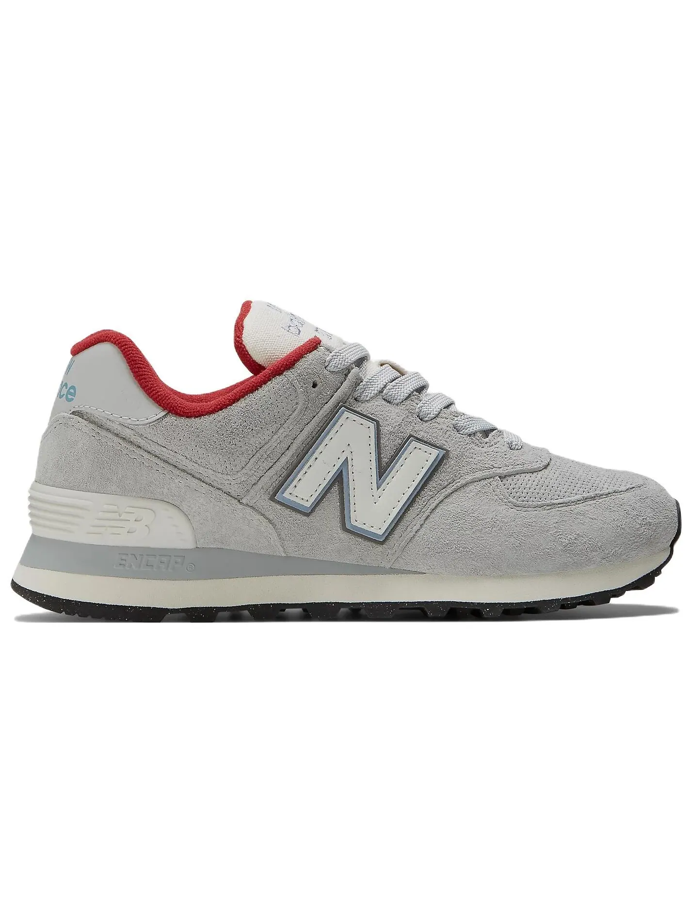 Кроссовки New Balance NB 574 'Grey Blue Varsity Red' — изображение 2 из 5, серый
