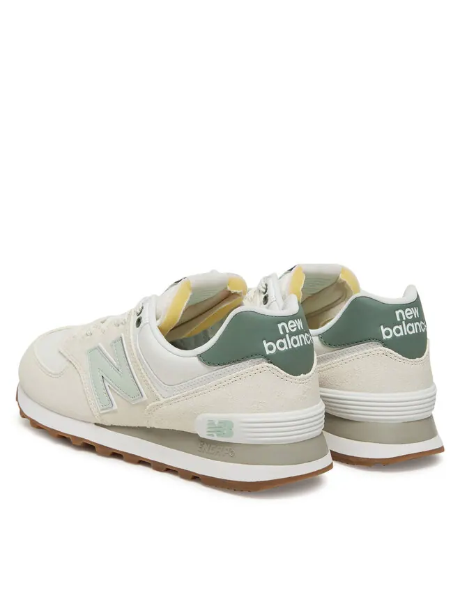 Кроссовки New Balance 574 Women — изображение 3 из 4, серо-бежевый/зеленый