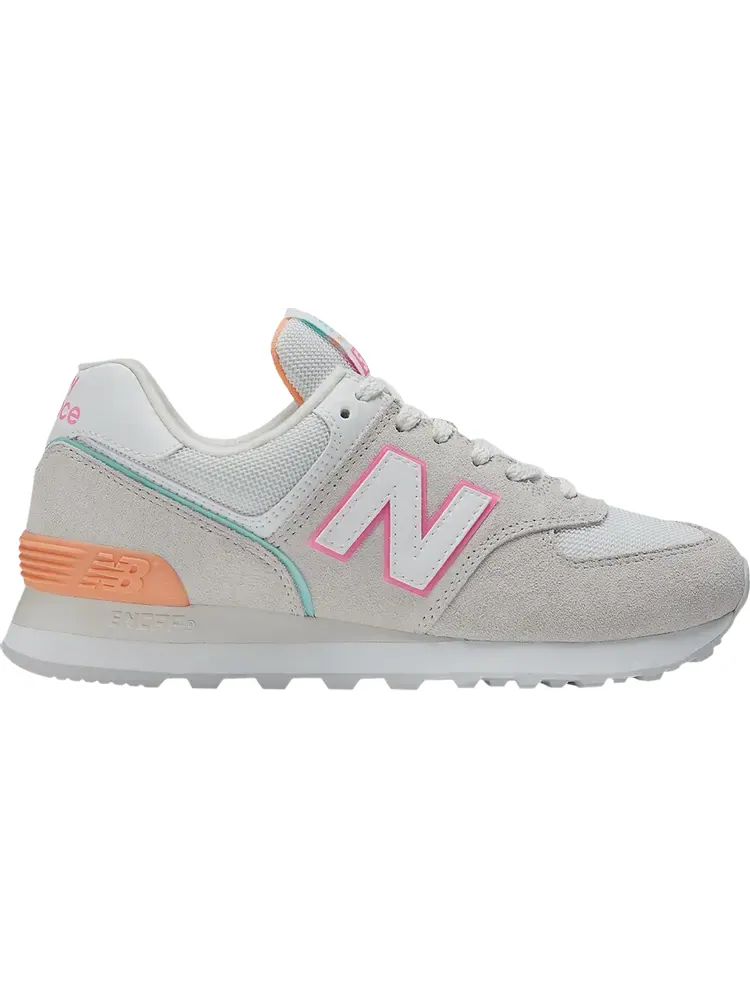 Кроссовки New Balance Wmns 574 'Nimbus Cloud Peach Glaze' — изображение 1 из 1, серый