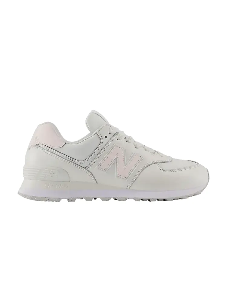 Кроссовки New Balance Wmns 574 'Cream Leather Pink' — изображение 1 из 1, кремовый/розовый