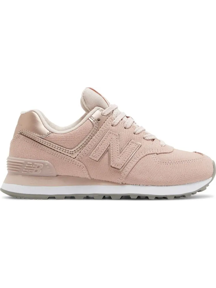 Кроссовки New Balance Wmns 574 'Pink Reptile' — изображение 1 из 8, розовый