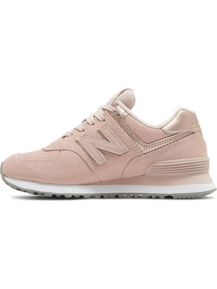 Кроссовки New Balance Wmns 574 'Pink Reptile' — изображение 3 из 8, розовый