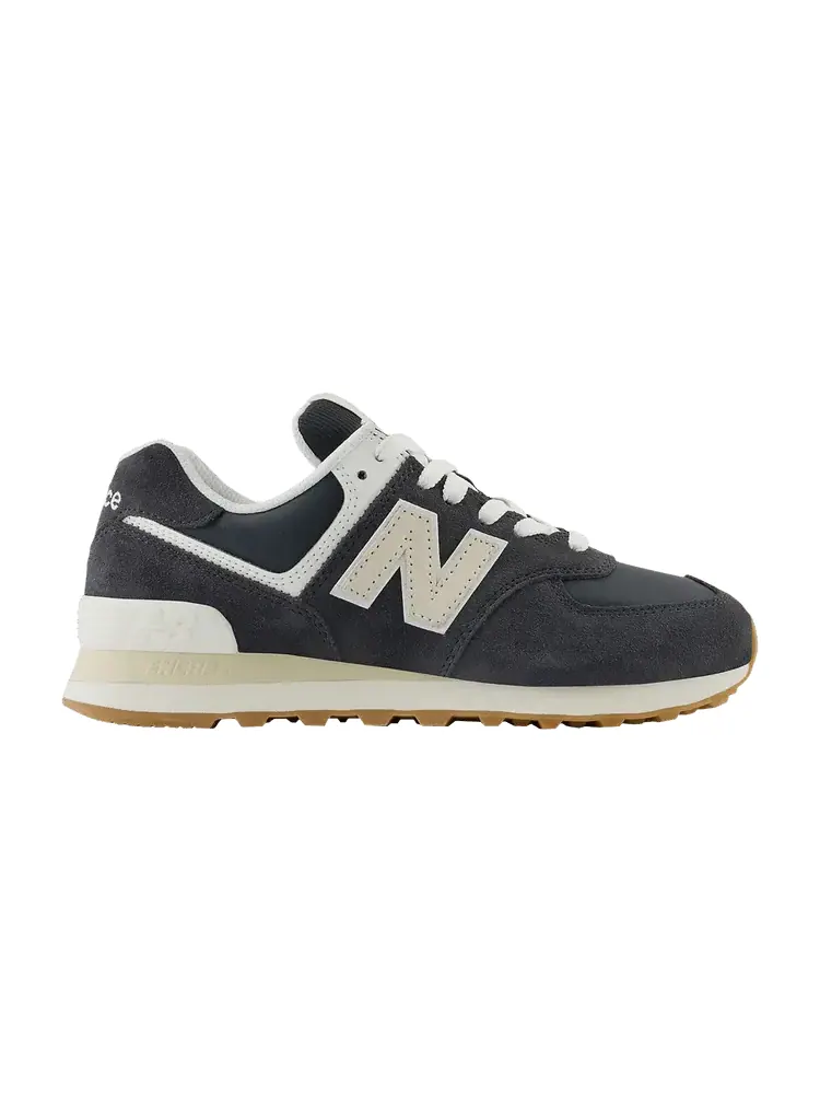 Кроссовки New Balance Wmns 574 'Black Sand Angora' — изображение 1 из 1, черный/песочный