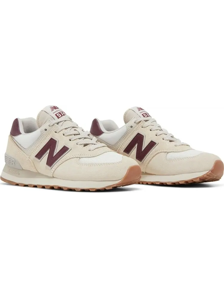 Кроссовки New Balance Wmns 574v2 'Moonbeam Burgundy' — изображение 7 из 7, бежевый