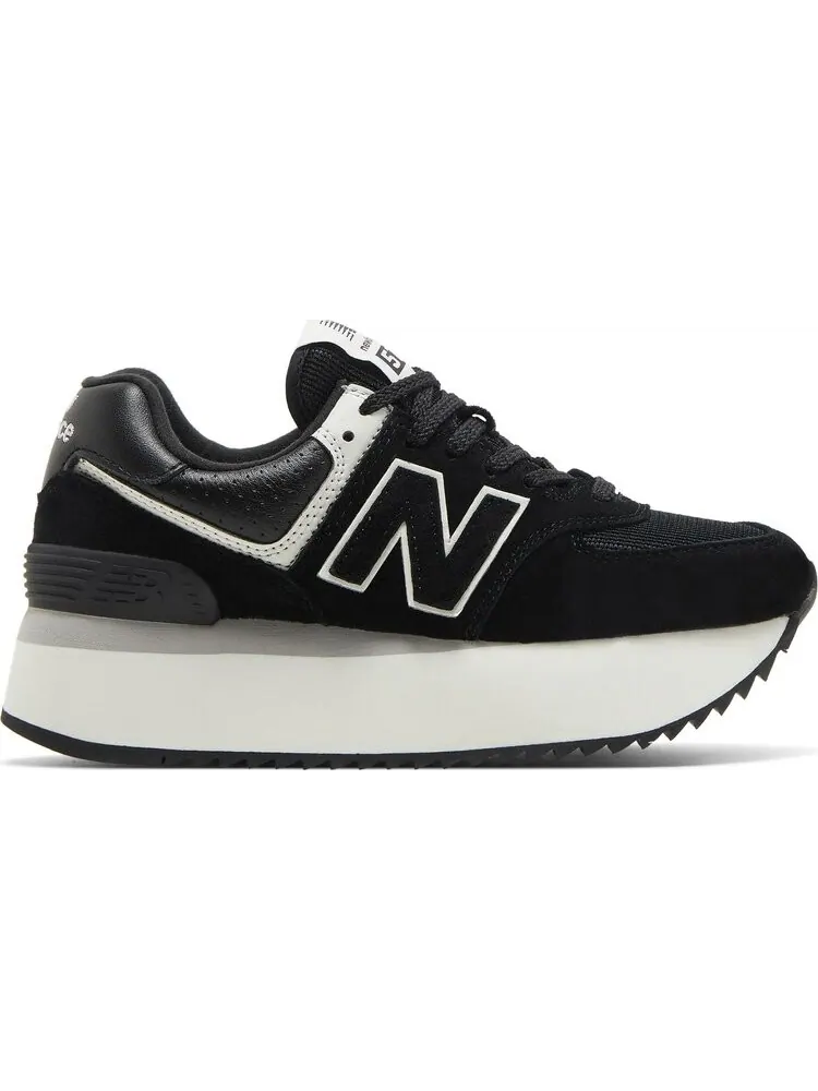 Кроссовки New Balance Wmns 574+ — изображение 1 из 8, черный/белый