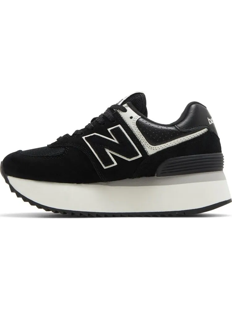 Кроссовки New Balance Wmns 574+ — изображение 3 из 8, черный/белый