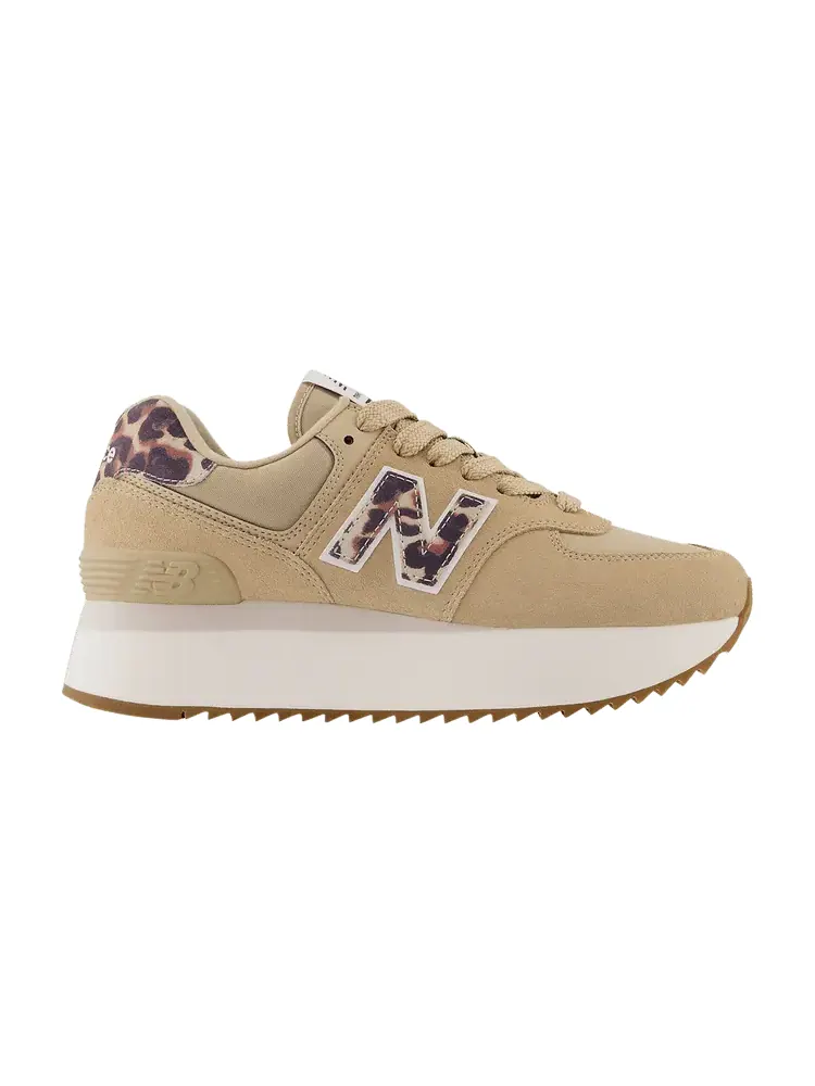 Кроссовки New Balance Wmns 574+, Incense Animal Print — изображение 1 из 1, бежевый