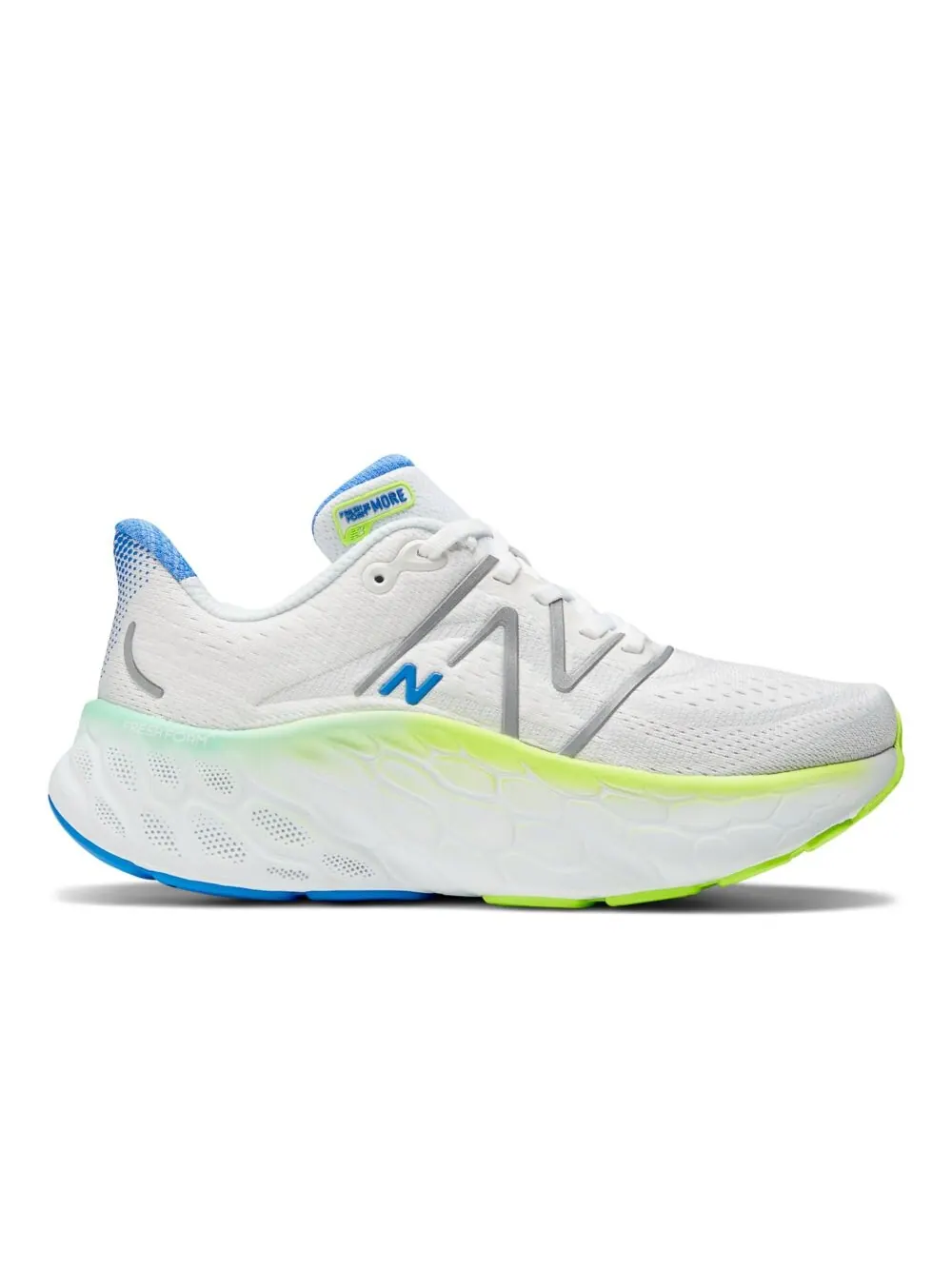 Кроссовки New Balance Fresh Foam X More v4 — изображение 1 из 6, белый/синий/зеленый