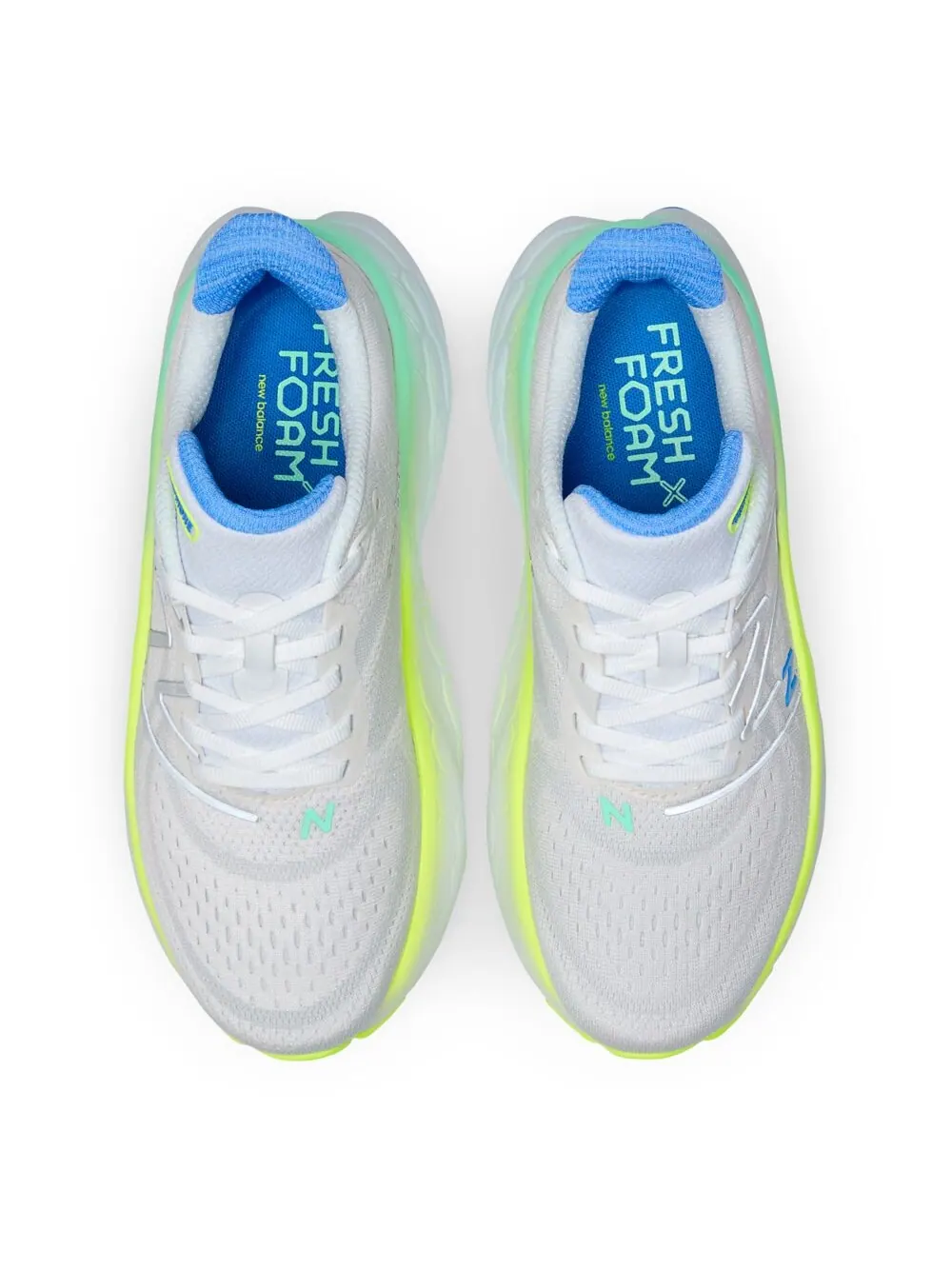 Кроссовки New Balance Fresh Foam X More v4 — изображение 4 из 6, белый/синий/зеленый