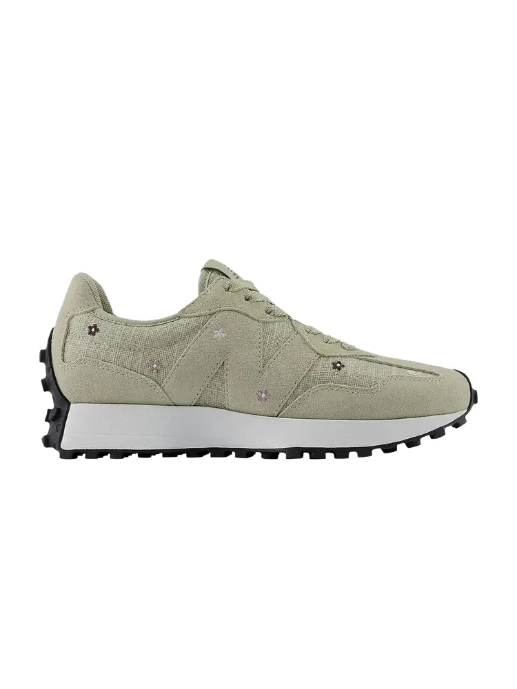 Кроссовки Wmns 327 'Olive Floral Embroidery' — изображение 1 из 1, оливковый