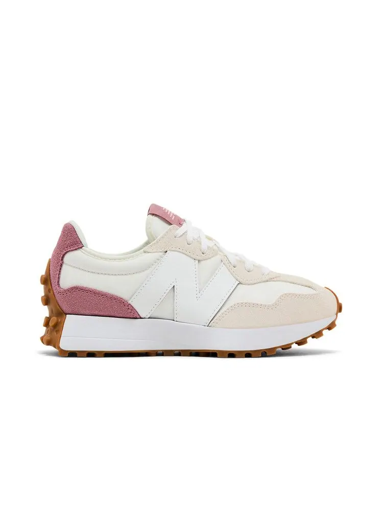 Кроссовки New Balance Wmns 327 'White Pink' — изображение 2 из 9, розовый/бежевый/белый
