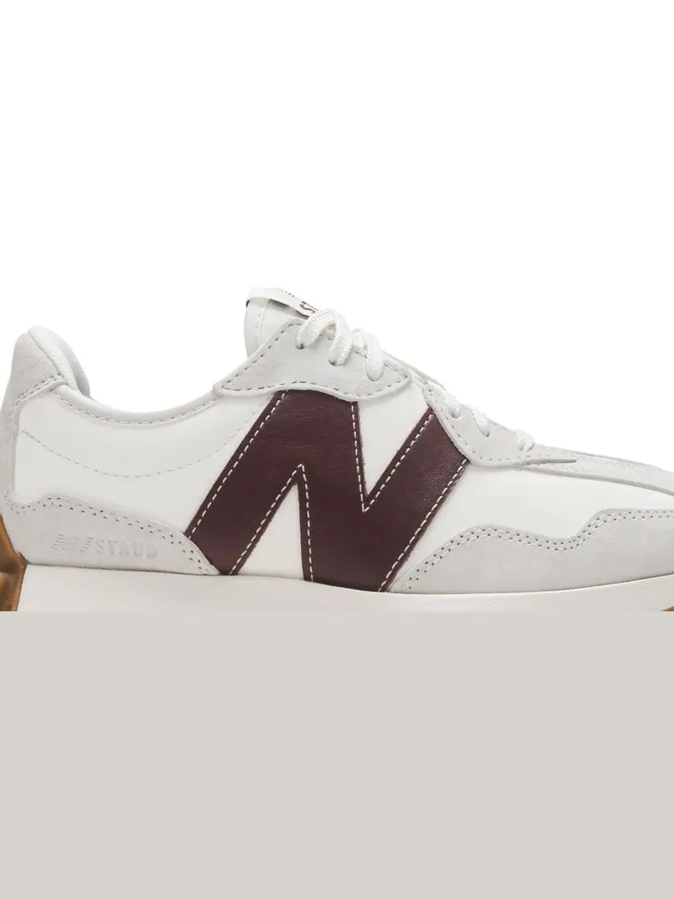 Кроссовки New Balance STAUD x Wmns 327 'Grey Burgundy' — изображение 2 из 8, зеленый