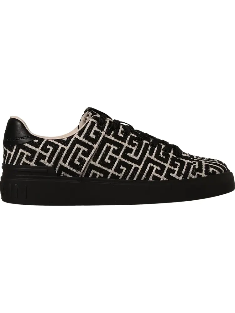 Кроссовки Balmain B-Court Low Black Monogram — изображение 1 из 1, черный