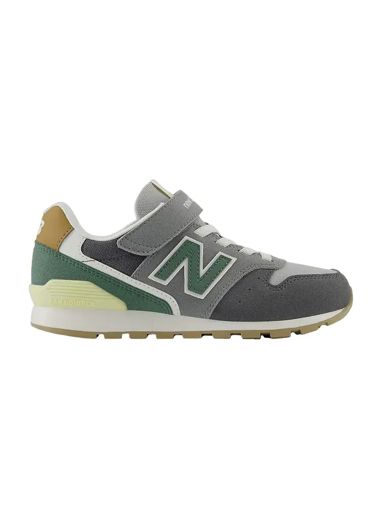 Кроссовки New Balance 996 Hook & Loop Little Kid Wide 'Black Cement New Spruce' — изображение 1 из 1, черный