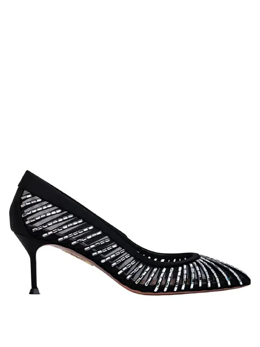 Женские туфли Aquazzura Passions с кристаллами — изображение 1 из 3, черный